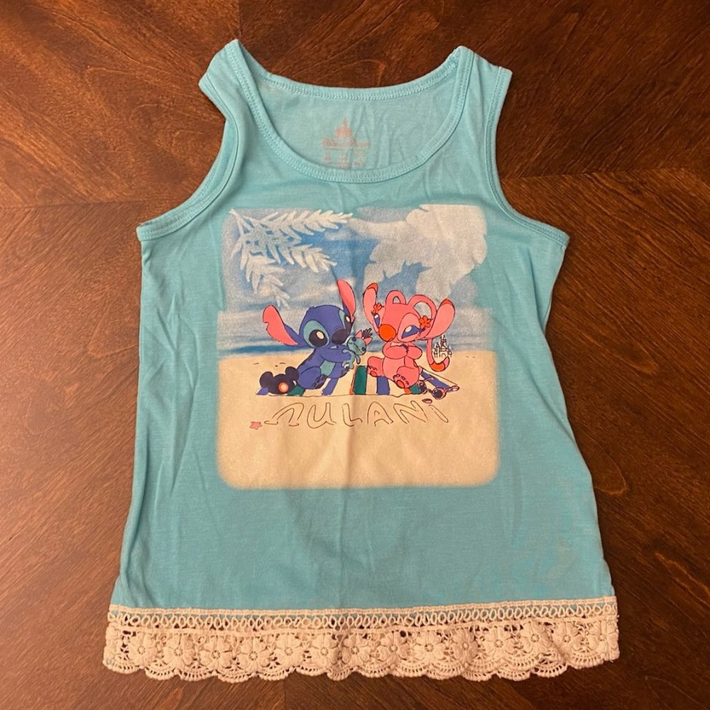 Disney Parks - Hawaii Aulani Resort - Girls Tank Top with Lilo & Stitch XS 4/5